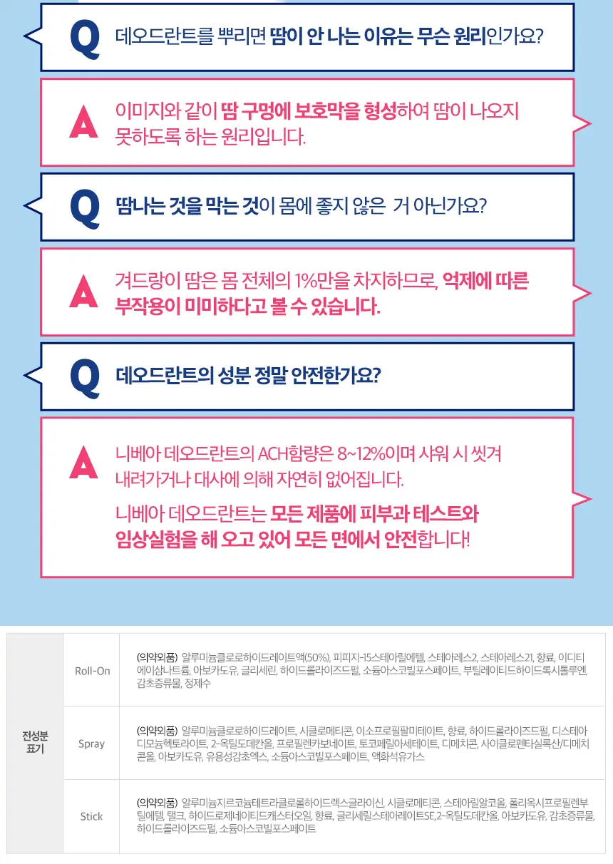 [야외활동필수템/휴대용] 니베아 데오드란트 스프레이 60ml (엑스트라화이트) 상세페이지 11